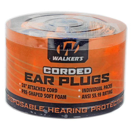 WALKER'S FOAM EAR CRDED PLUGS 50PK - Get Tight Gear