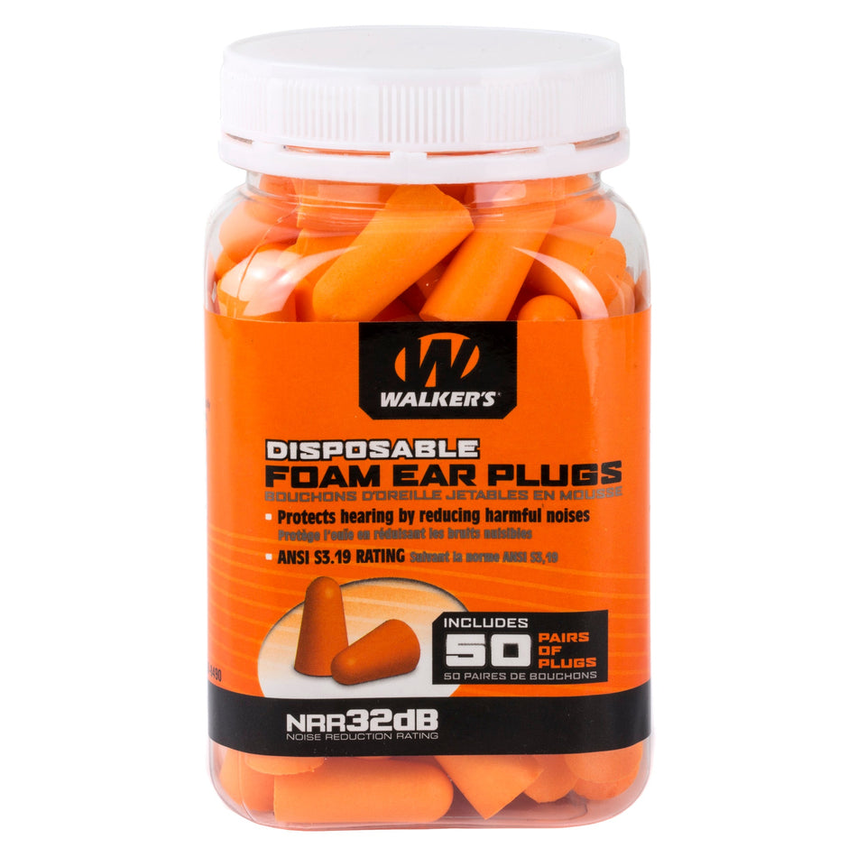 WALKER'S FOAM EAR PLUGS 50PK JAR - Get Tight Gear