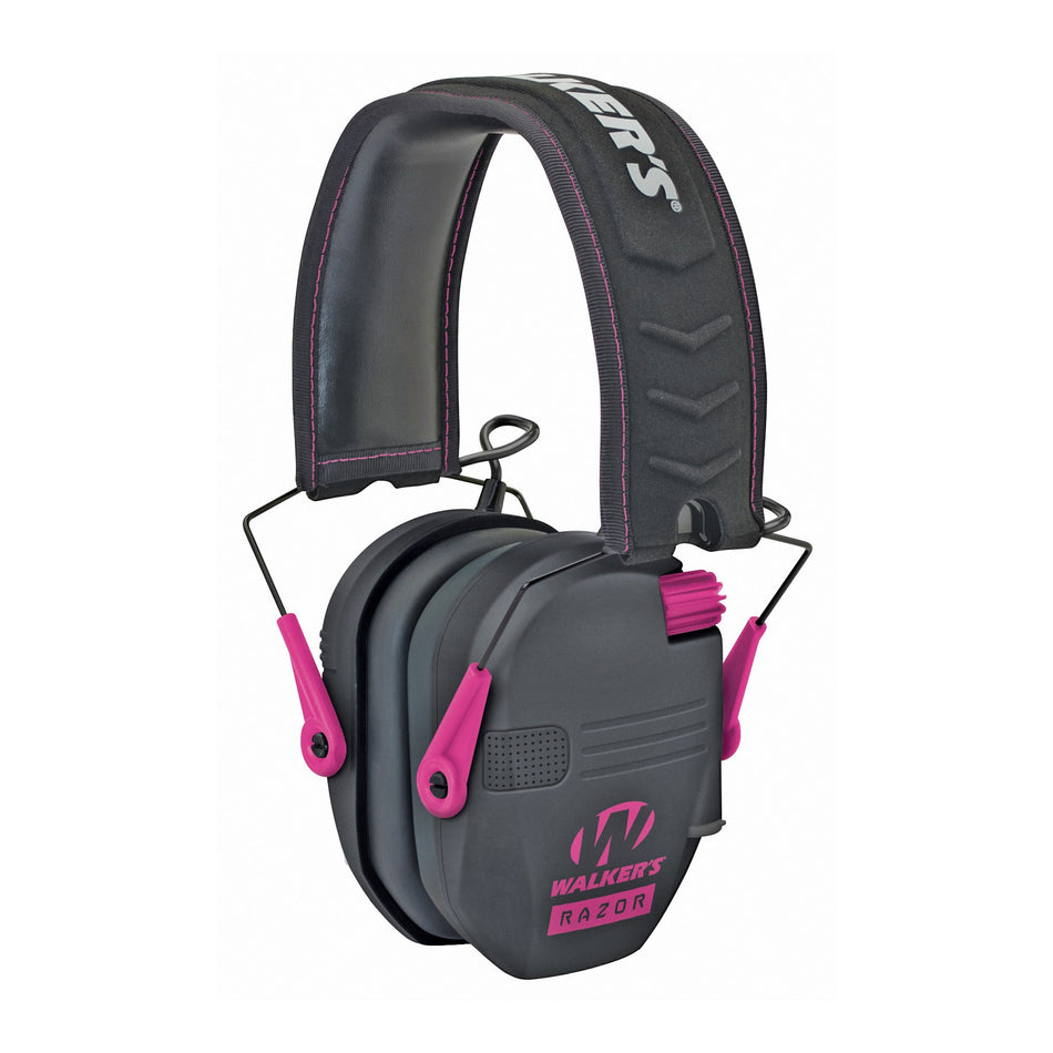 WALKER'S RAZOR SLM ELEC MUFF BLK/PNK - Get Tight Gear