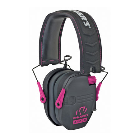 WALKER'S RAZOR SLM ELEC MUFF BLK/PNK - Get Tight Gear