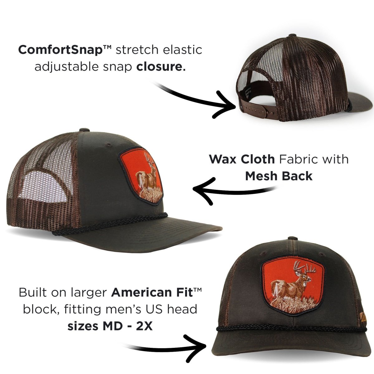 Wax Cloth Deer Patch Cap - Get Tight Gear