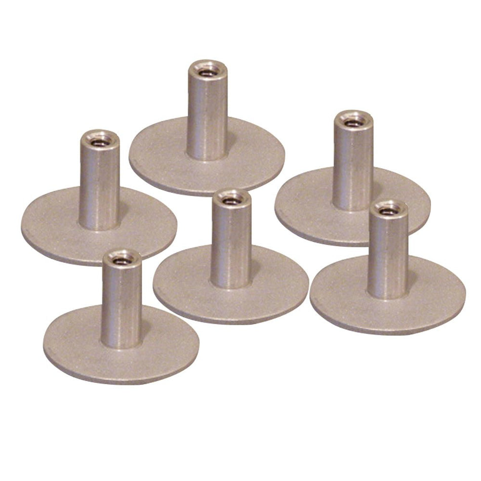 Weld Mount Stainless Steel Standoff 1.25" Base 1/4" x 20 Thread .75 Tall - 6 - Pack - Get Tight Gear