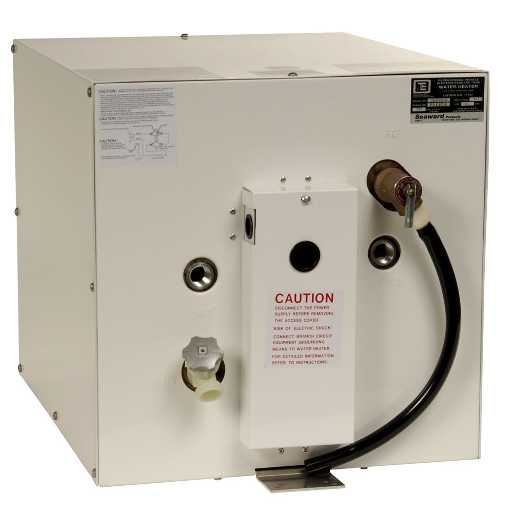 Whale Seaward 11 Gallon Hot Water Heater w/Rear Heat Exchanger - White Epoxy - 120V - 1500W - Get Tight Gear