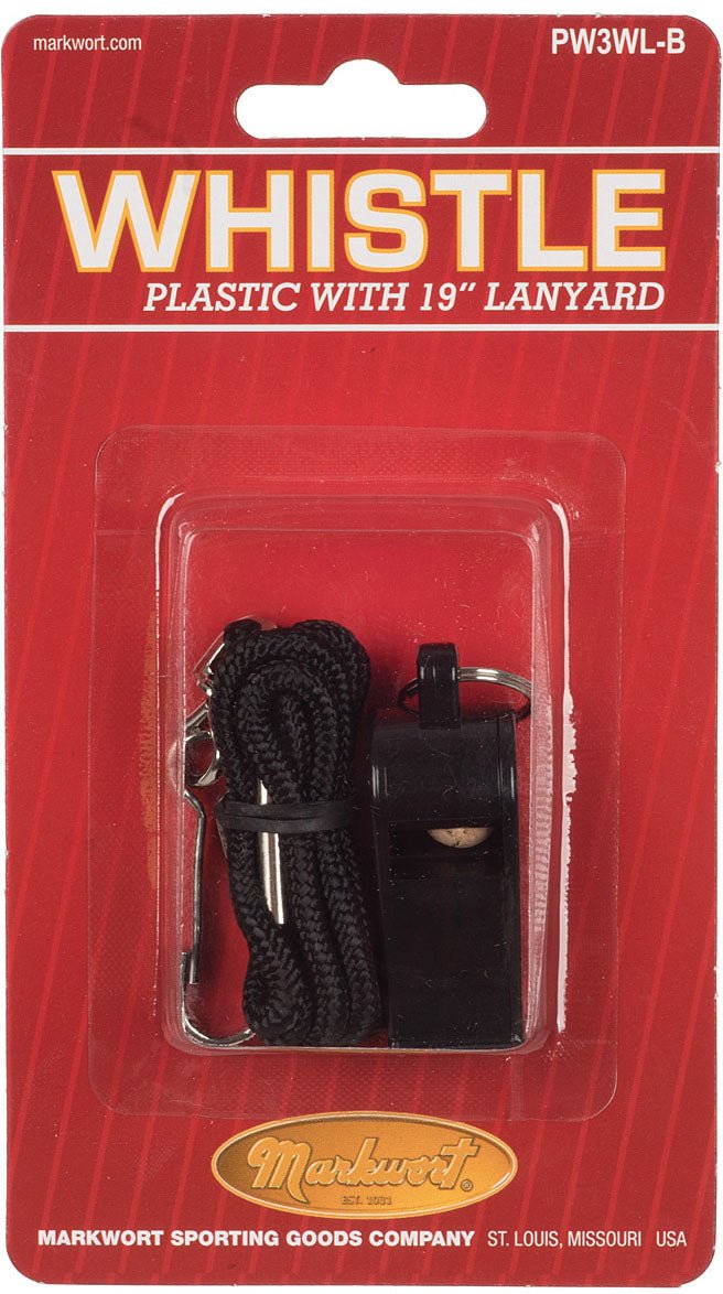 Whistle W/Lanyard Black - Get Tight Gear