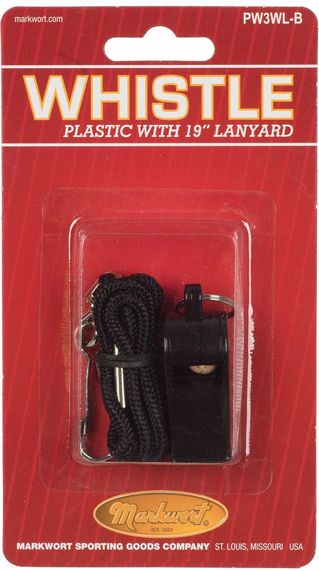 Whistle W/Lanyard Black - Get Tight Gear