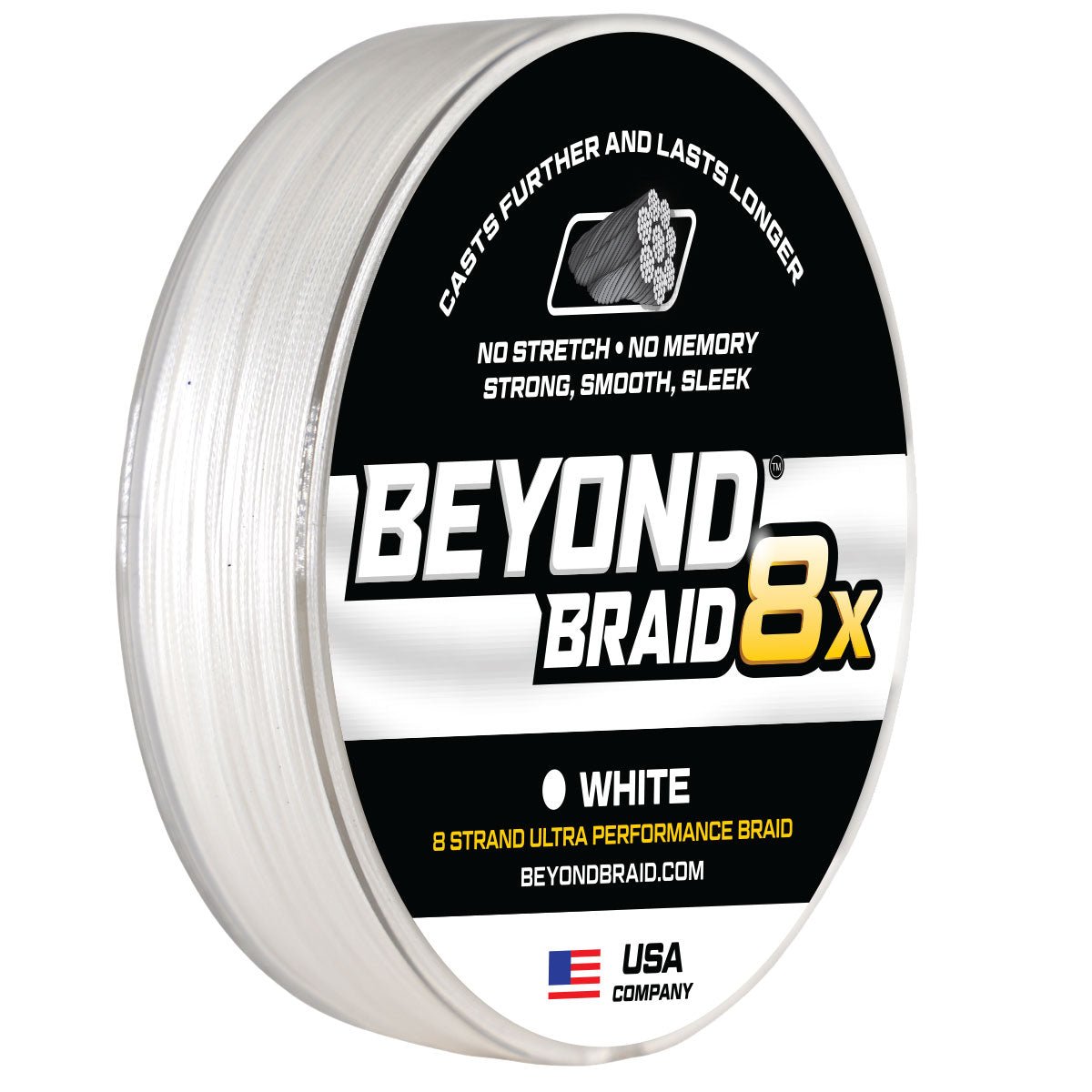 White 8X - Ultra Performance 8 Strand - Get Tight Gear