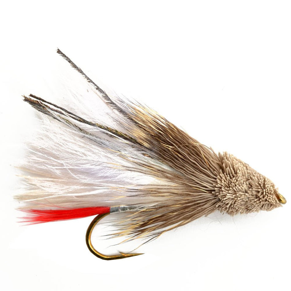 White Marabou Muddler Minnow Streamer Flies - 4 Fly Fishing Flies - Hook Size 8 - Get Tight Gear