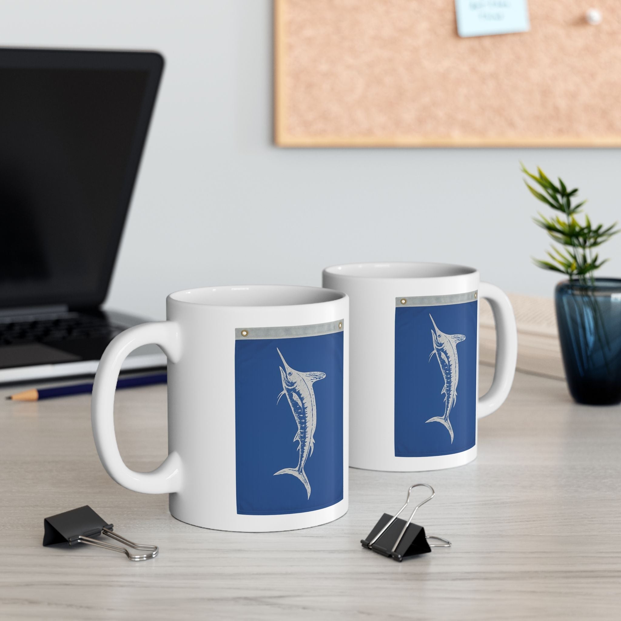 White Marlin Flag Ceramic Mug - Get Tight Gear