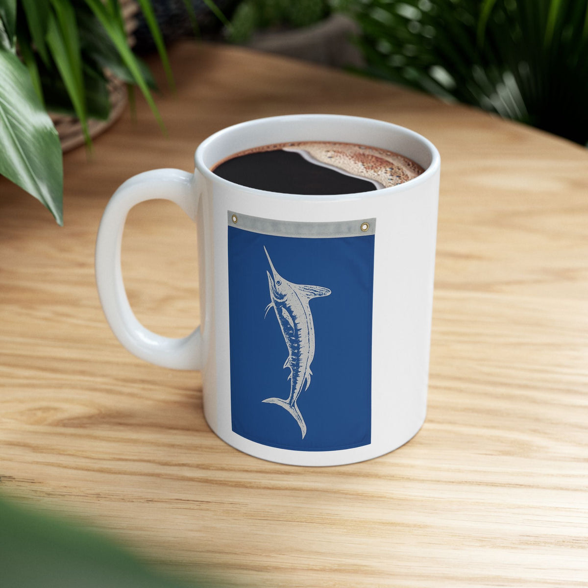 White Marlin Flag Ceramic Mug - Get Tight Gear