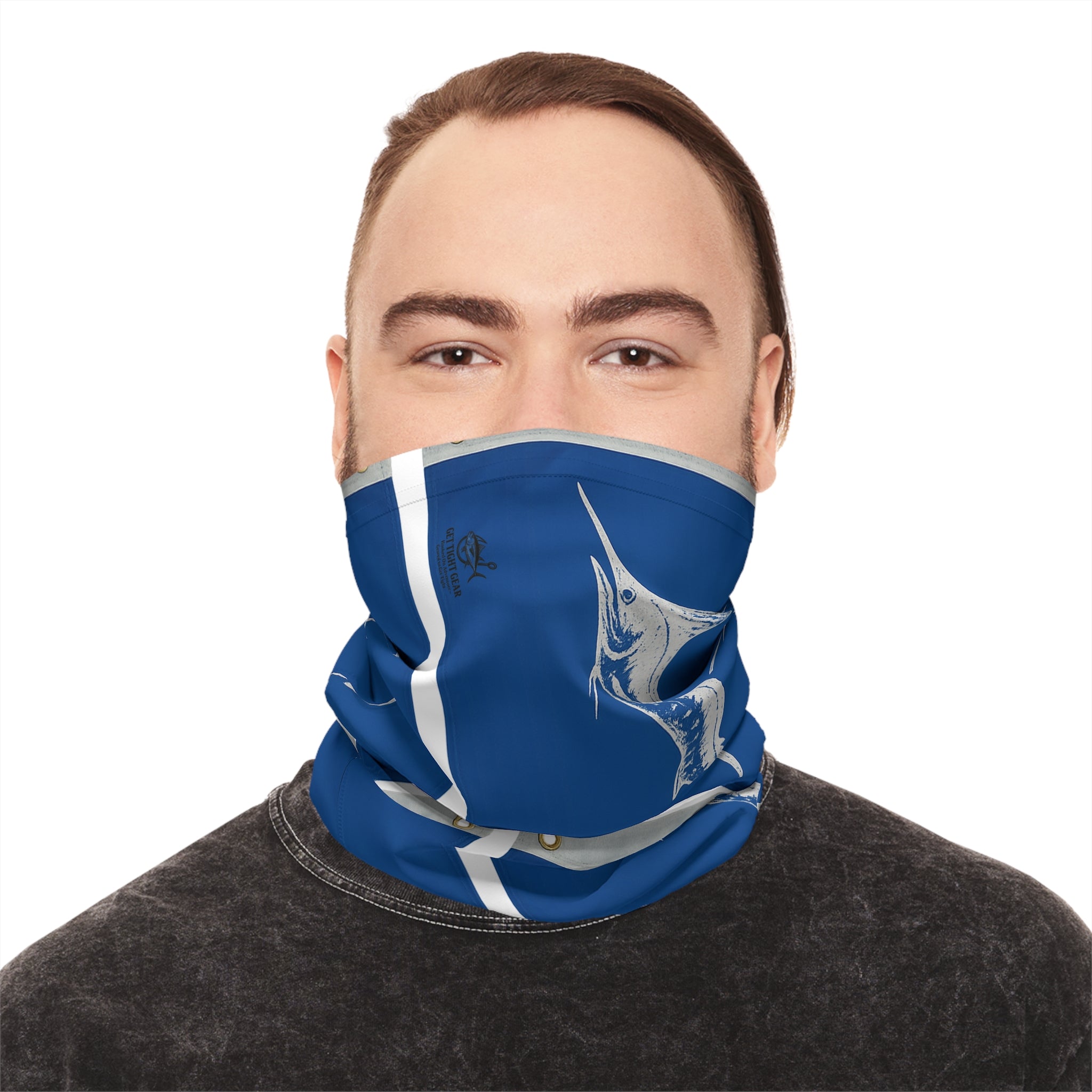 White Marlin Flag Stylish Midweight Neck Gaiter - Get Tight Gear