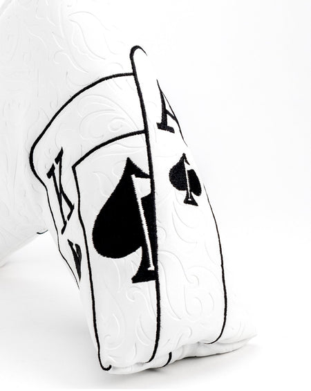 White Out Ace of Spades - Blade Putter Cover - Get Tight Gear