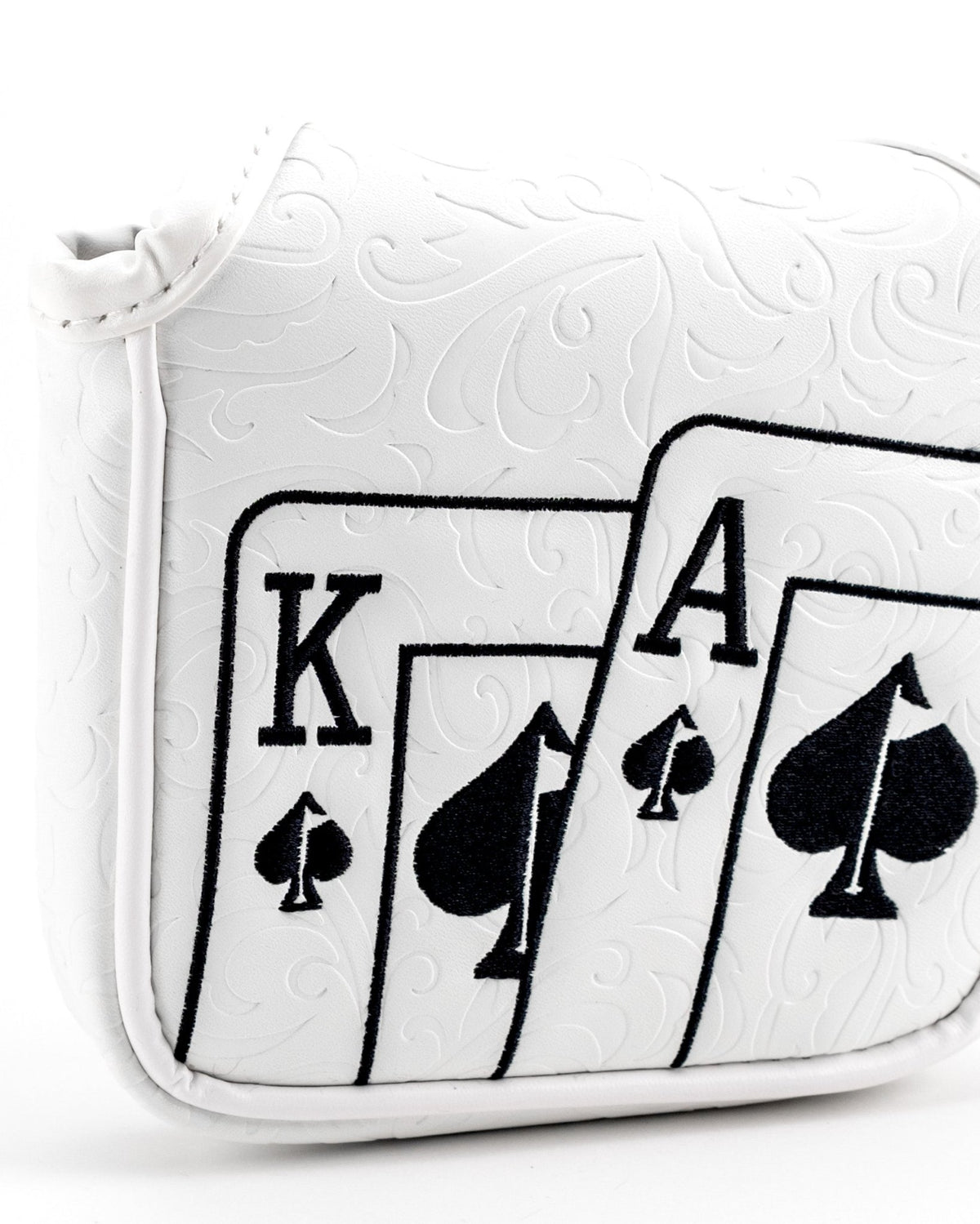 White Out Ace of Spades - Mallet Putter Cover - Get Tight Gear