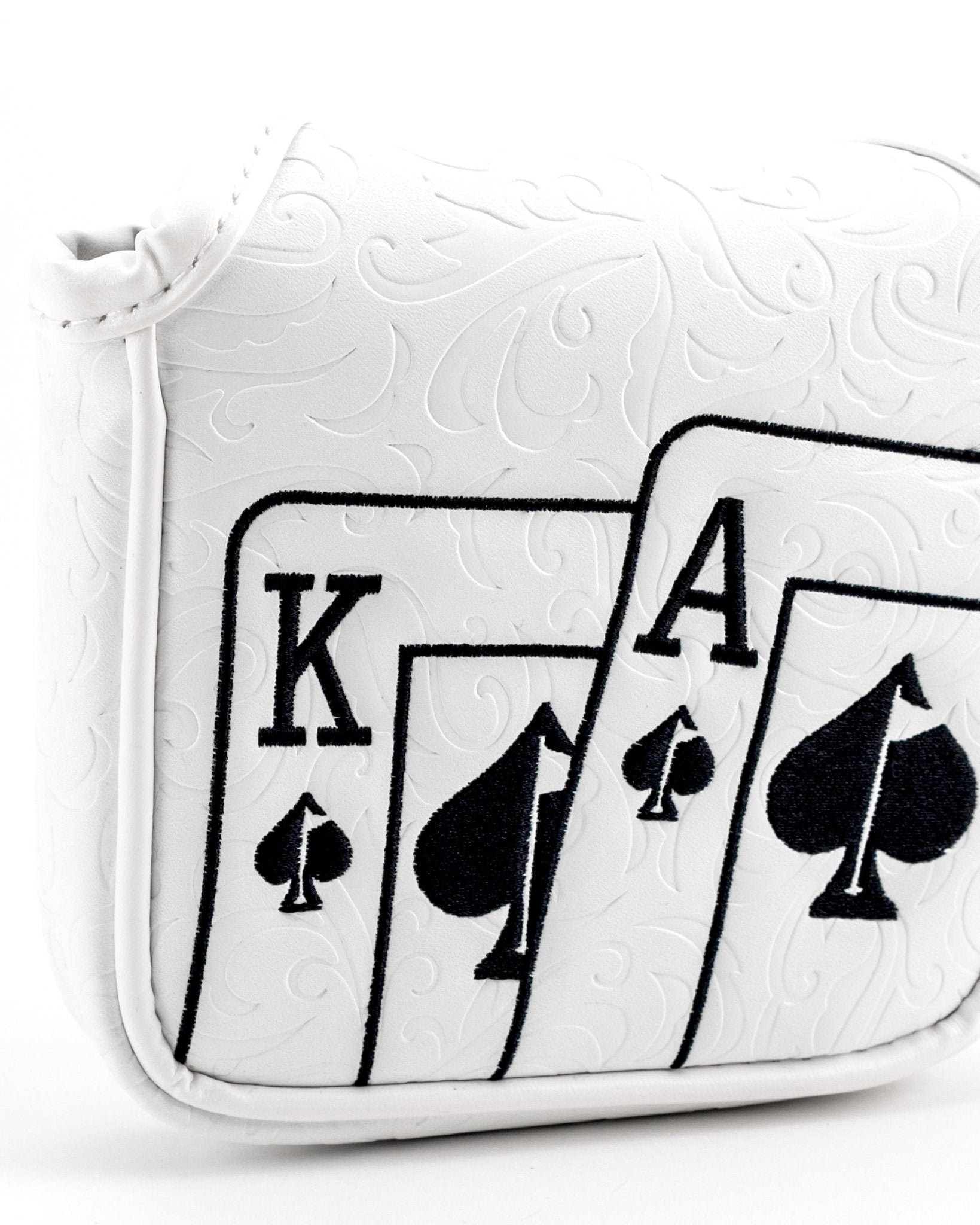 White Out Ace of Spades - Mallet Putter Cover - Get Tight Gear