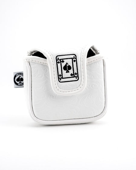 White Out Ace of Spades - Mallet Putter Cover - Get Tight Gear