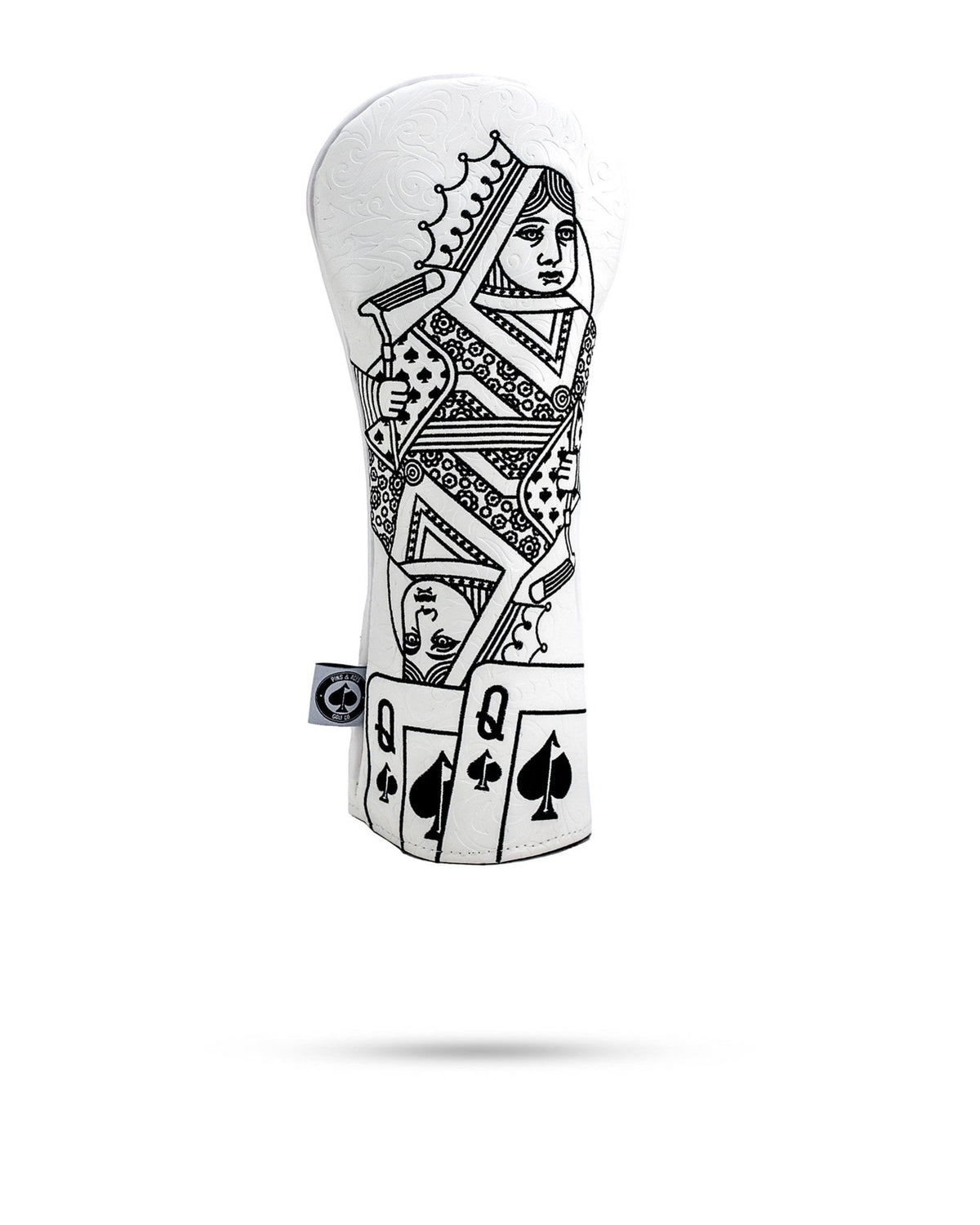 White Out Queen of Spades - Fairway Cover - Get Tight Gear