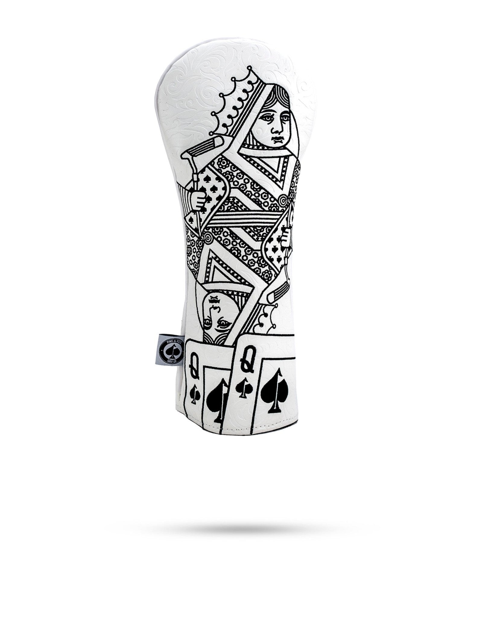 White Out Queen of Spades - Fairway Cover - Get Tight Gear