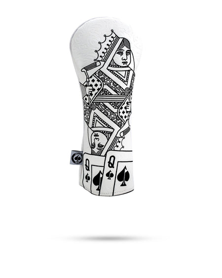 White Out Queen of Spades - Fairway Cover - Get Tight Gear