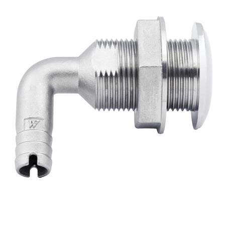 Whitecap 1 - 1/2" Duplex Stainless Steel 90 Degree Thru - Hull Fitting - Get Tight Gear