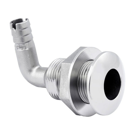 Whitecap 1 - 1/2" Duplex Stainless Steel 90 Degree Thru - Hull Fitting - Get Tight Gear