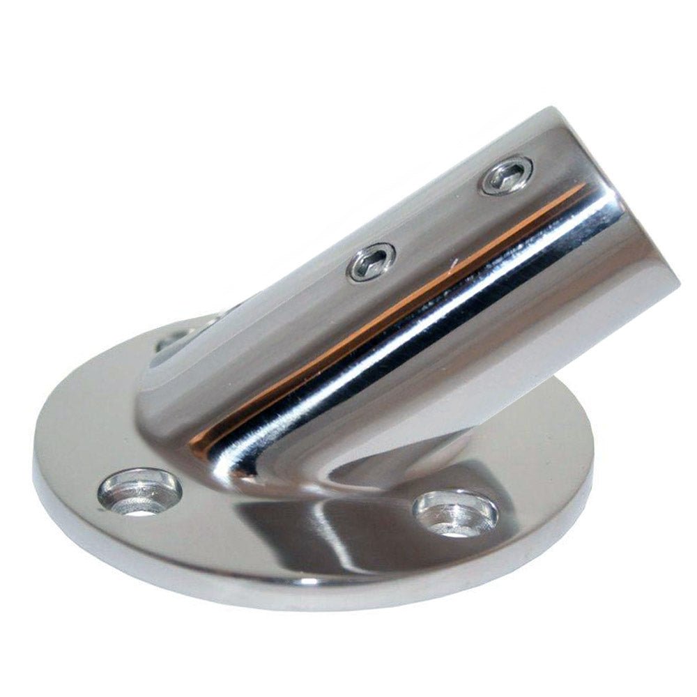 Whitecap 1" O.D. 30 Round Base SS Rail Fitting - Get Tight Gear