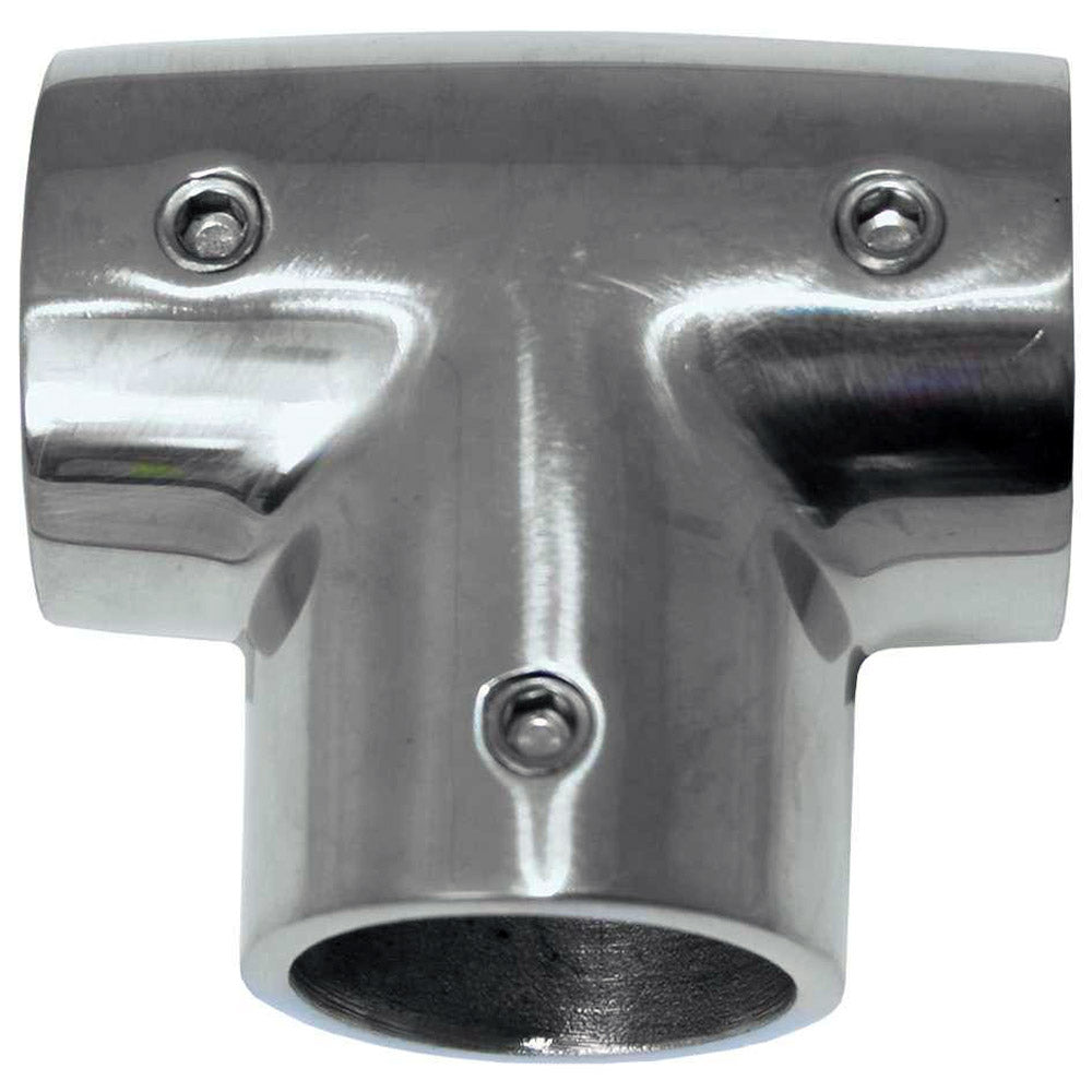 Whitecap 1" O.D. 90 SS Tee Rail Fitting - Get Tight Gear