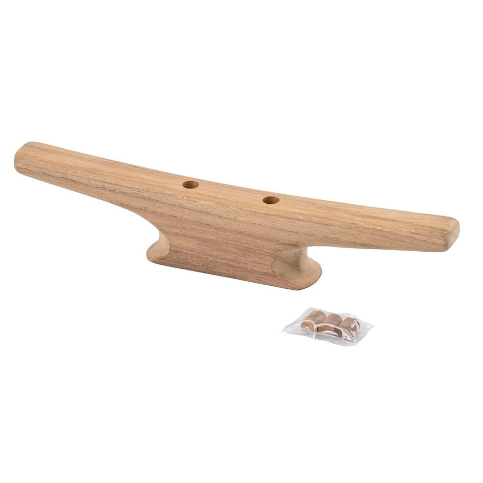 Whitecap 10" Cleat - Teak - Get Tight Gear