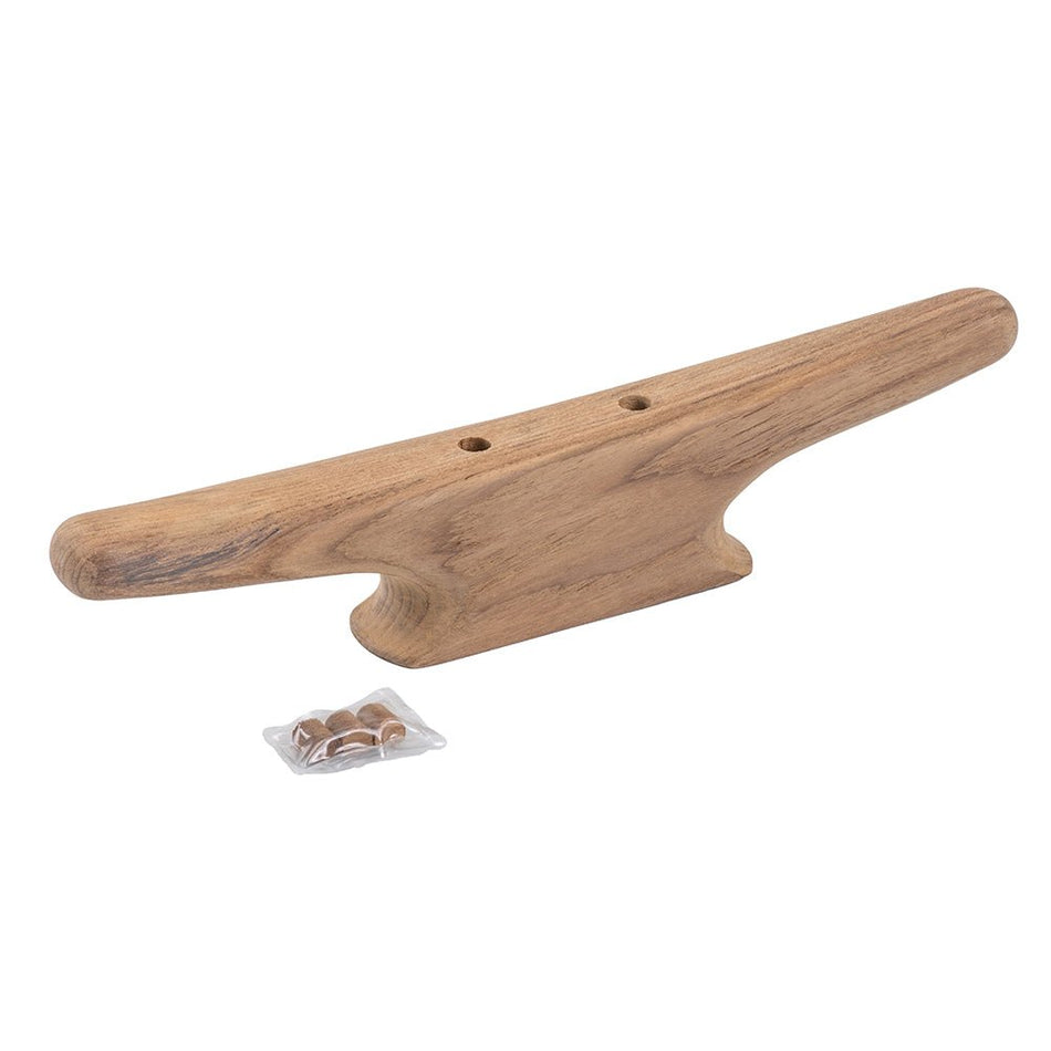 Whitecap 12" Cleat - Teak - Get Tight Gear