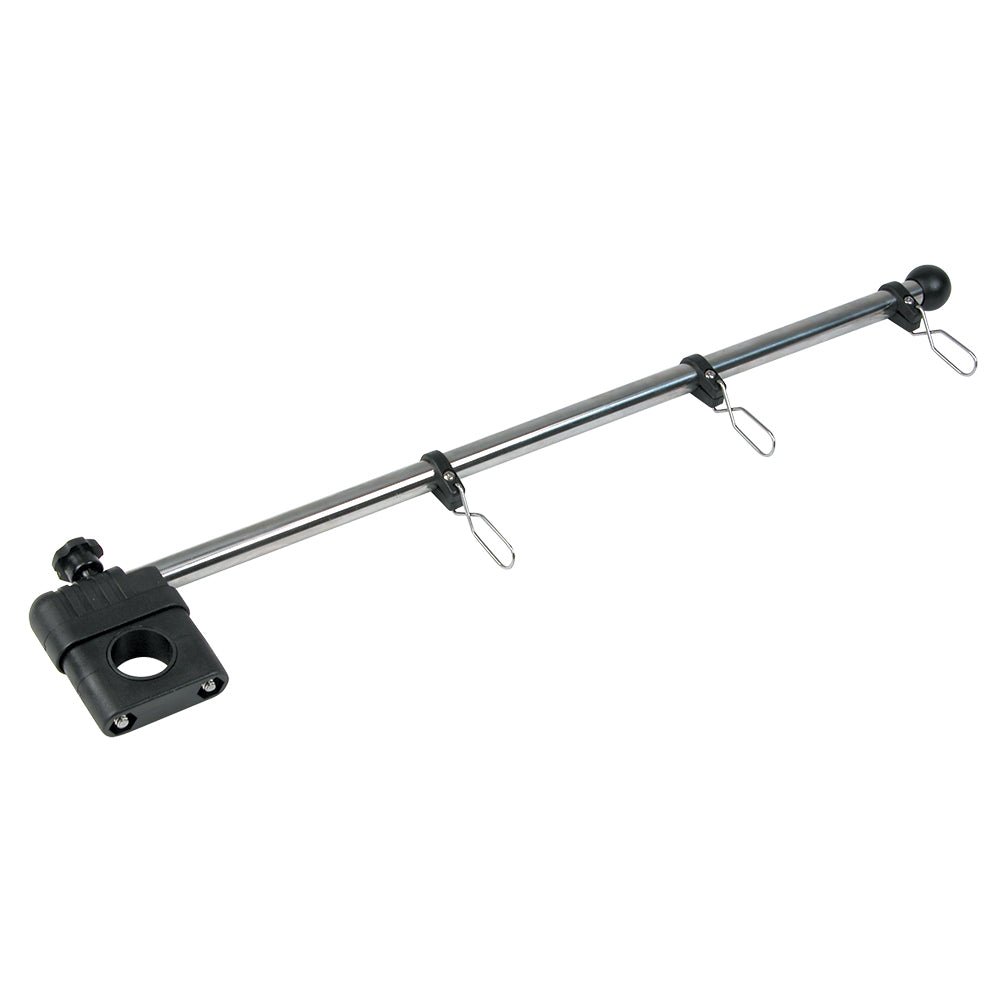 Whitecap 17" Rail Mount Flag Pole - 1/2" Diameter, Stainless Steel Staff Nylon Mount - Get Tight Gear