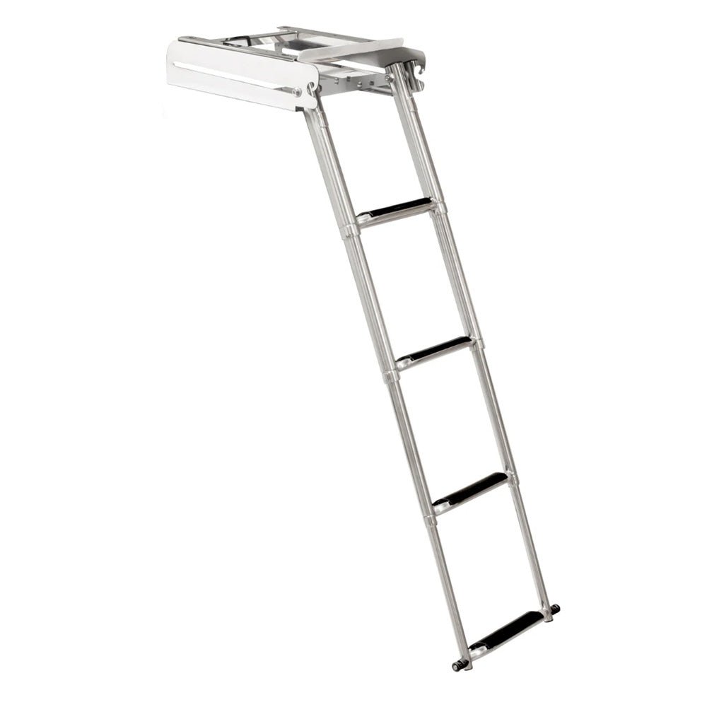Whitecap 304 Stainless Steel 4 - Step Sliding Under Platform Ladder - Get Tight Gear