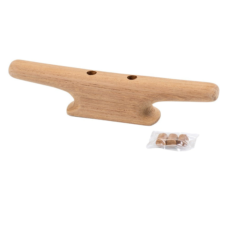 Whitecap 4" Cleat - Teak - Get Tight Gear
