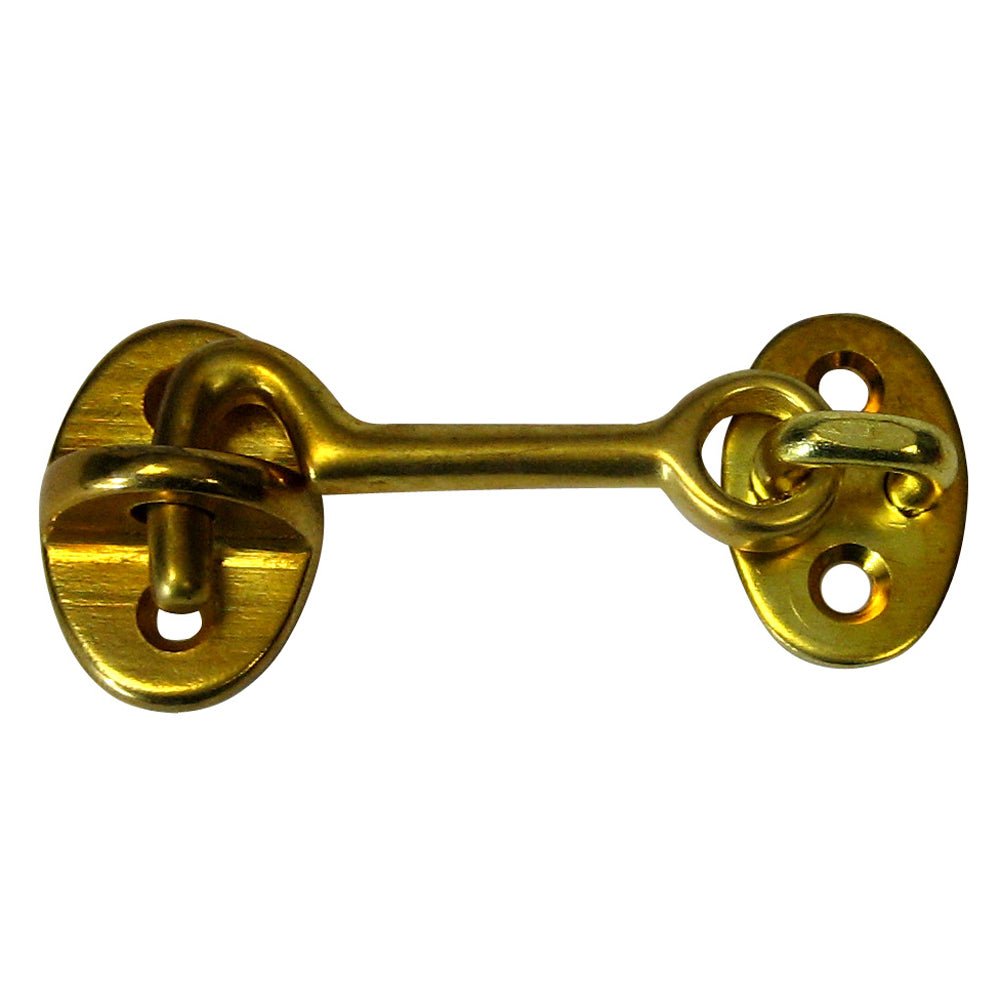 Whitecap Cabin Door Hook - Polished Brass - 2" - Get Tight Gear