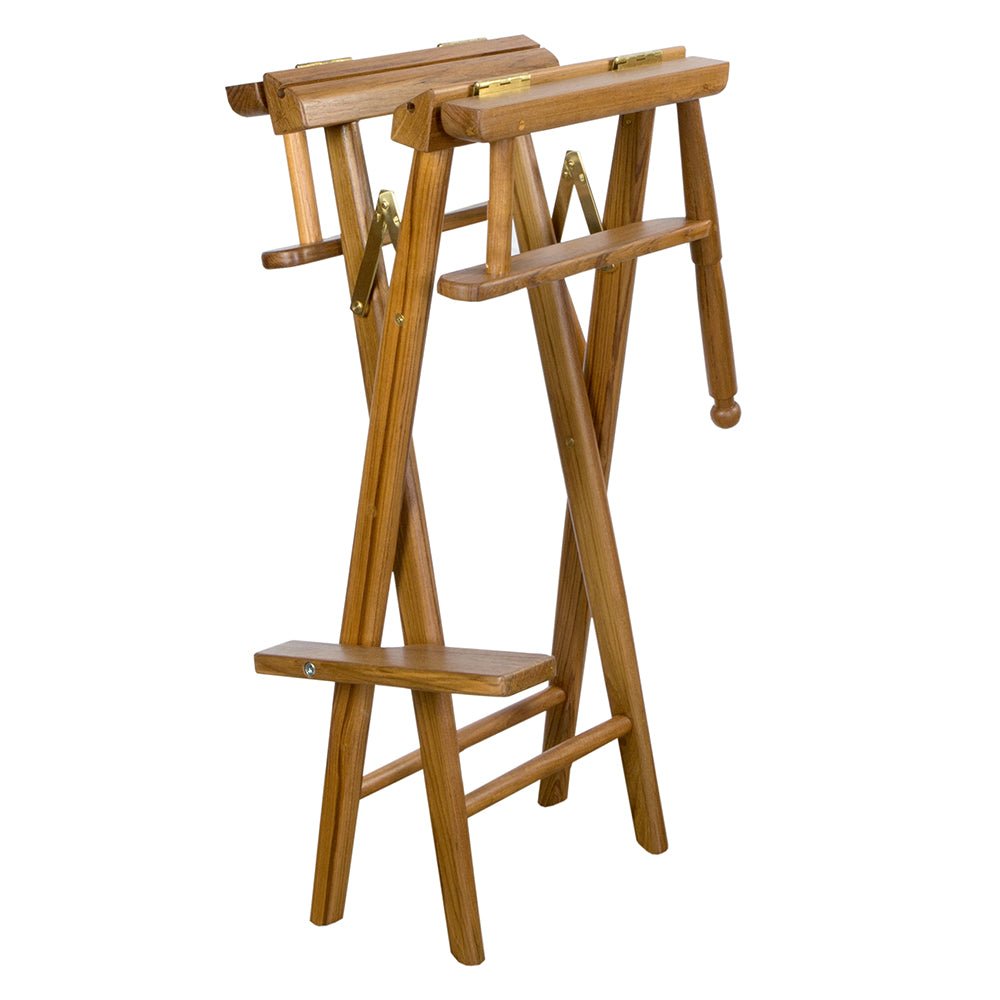 Whitecap Captain's Chair w/Natural Seat Covers - Teak - Get Tight Gear