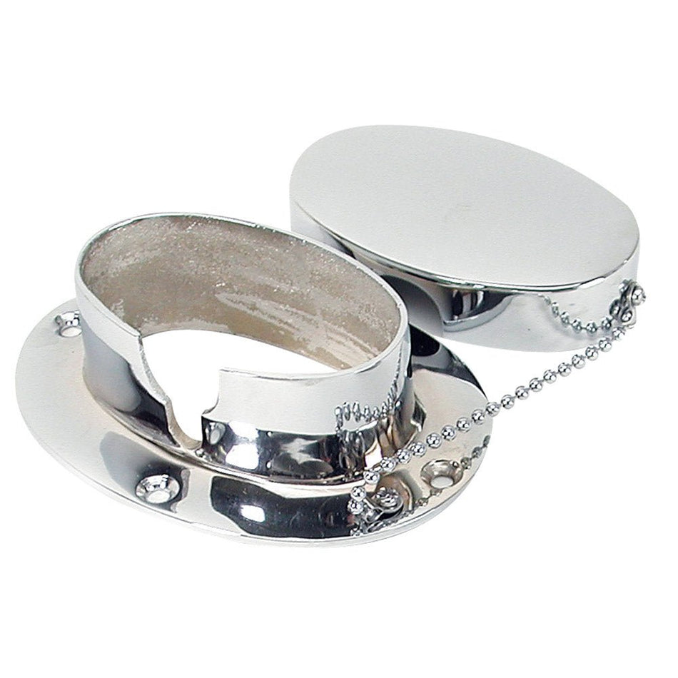 Whitecap Chain & Rope Deck Pipe 4" x 2 - 1/4" Chrome Plate - Get Tight Gear