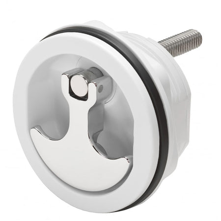 Whitecap Compression Handle CP Zamac/White Nylon No Lock Fresh Water Use Only - Get Tight Gear