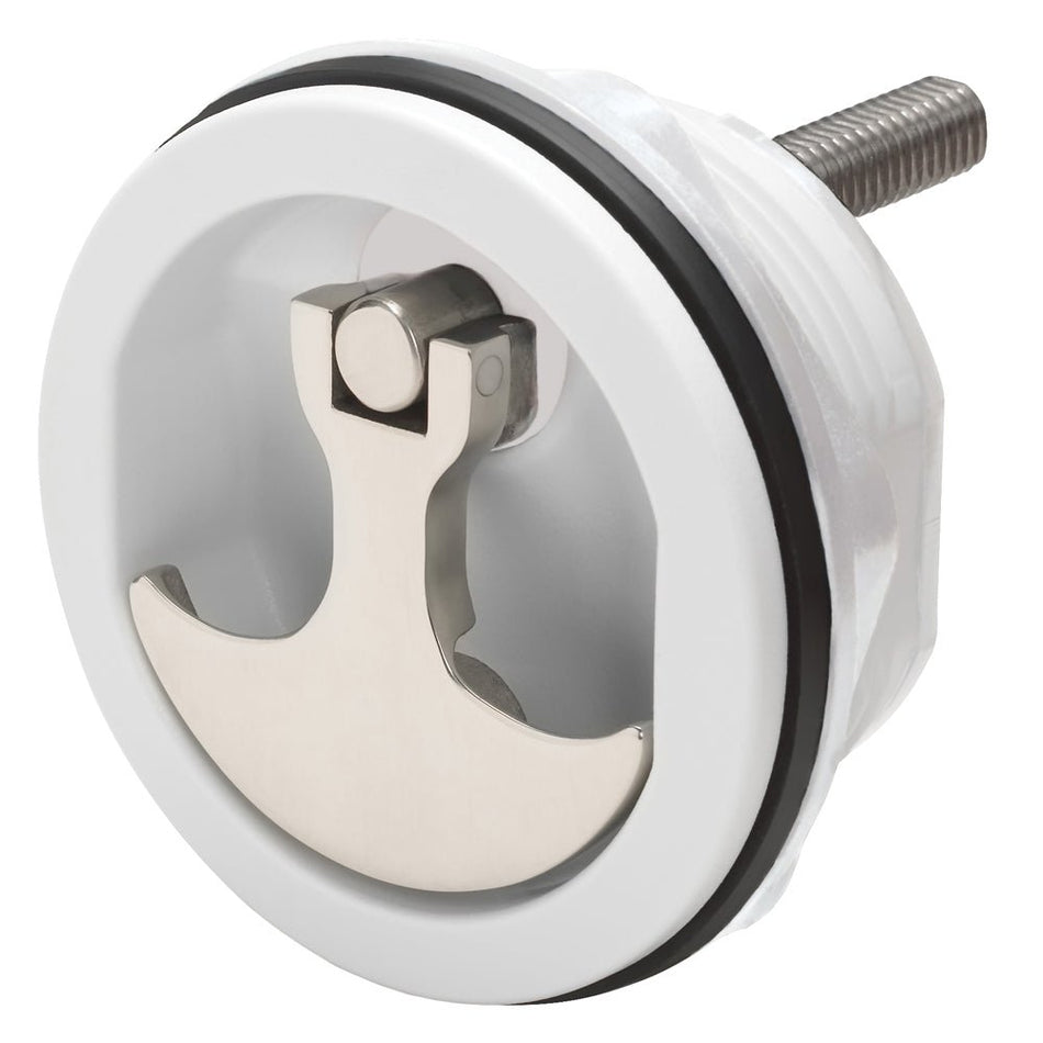 Whitecap Compression Handle - Nylon White/Stainless Steel - Non - Locking - Get Tight Gear