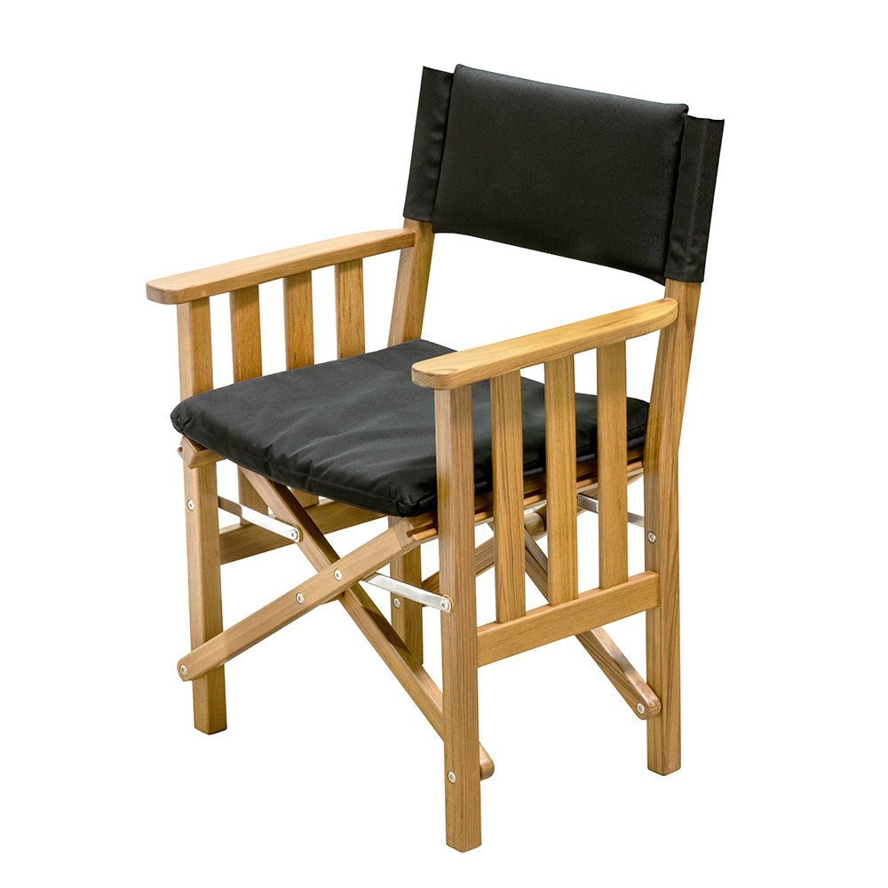 Whitecap Director's Chair II w/Black Cushion - Teak - Get Tight Gear