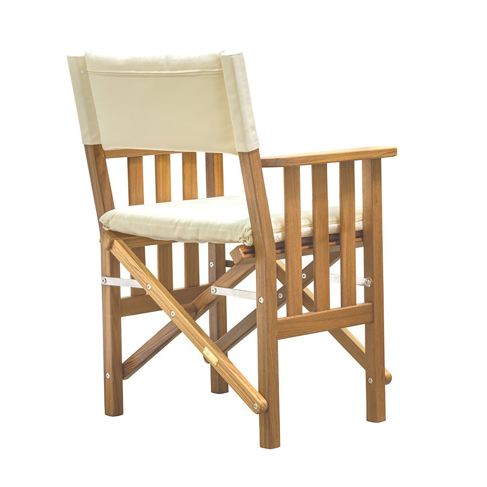 Whitecap Director's Chair II w/Cream Cushion - Teak - Get Tight Gear