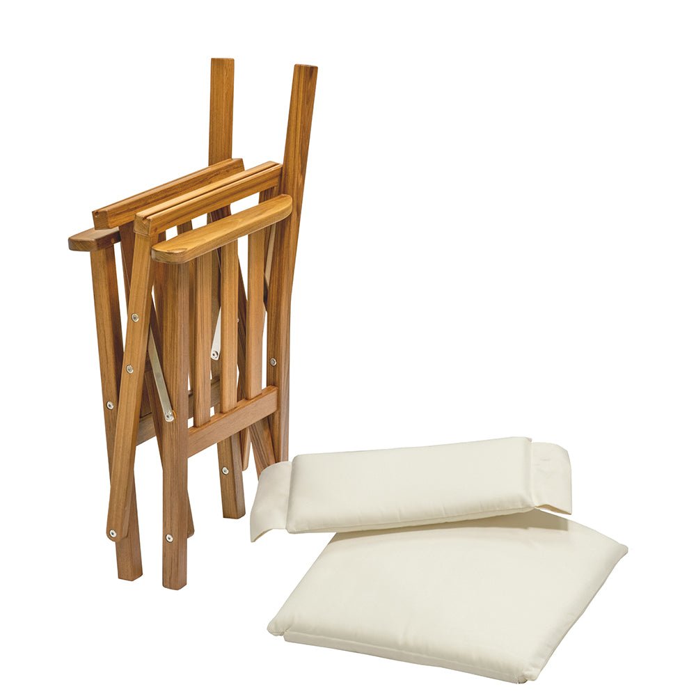 Whitecap Director's Chair II w/Cream Cushion - Teak - Get Tight Gear