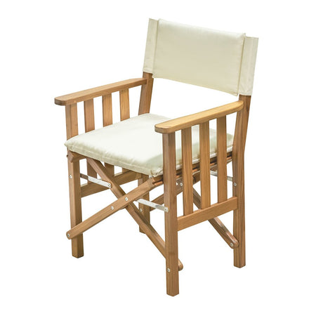 Whitecap Director's Chair II w/Cream Cushion - Teak - Get Tight Gear