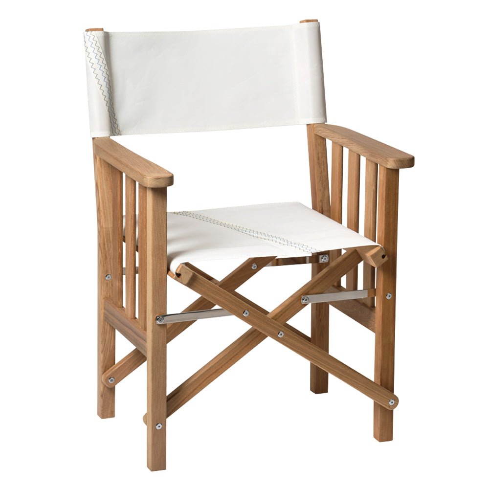 Whitecap Director's Chair II w/Sail Cloth Seating - Teak - Get Tight Gear