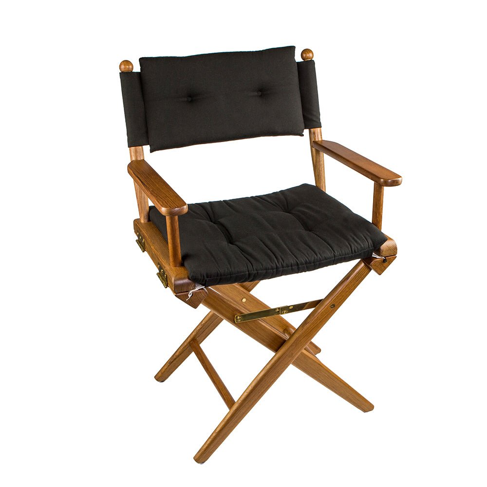 Whitecap Director's Chair w/Black Cushion - Teak - Get Tight Gear