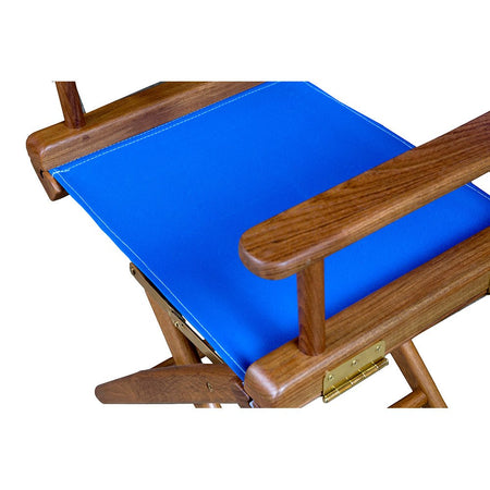 Whitecap Director's Chair w/Blue Seat Covers - Teak - Get Tight Gear