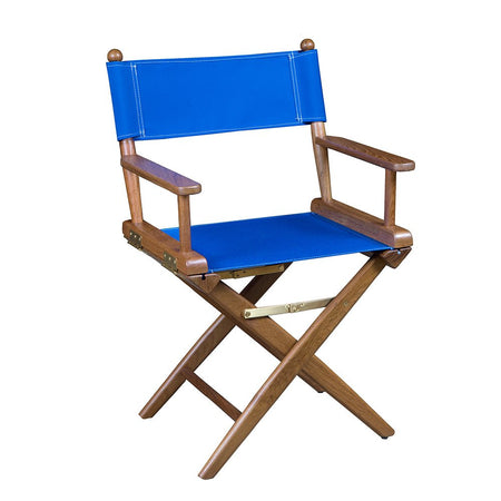 Whitecap Director's Chair w/Blue Seat Covers - Teak - Get Tight Gear