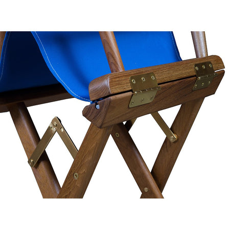 Whitecap Director's Chair w/Blue Seat Covers - Teak - Get Tight Gear