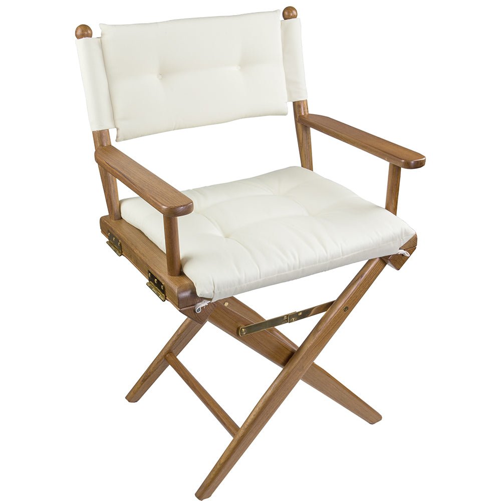 Whitecap Director's Chair w/Cream Cushion - Teak - Get Tight Gear