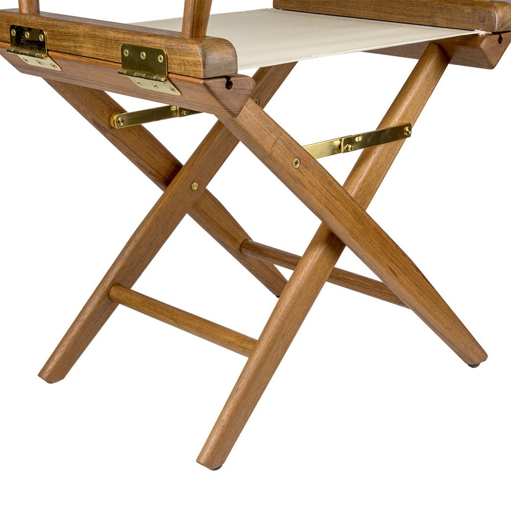 Whitecap Director's Chair w/Natural Seat Covers - Teak - Get Tight Gear