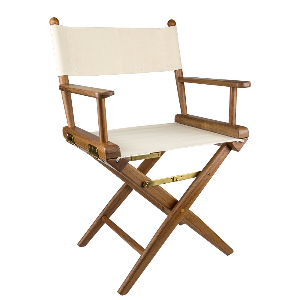 Whitecap Director's Chair w/Natural Seat Covers - Teak - Get Tight Gear