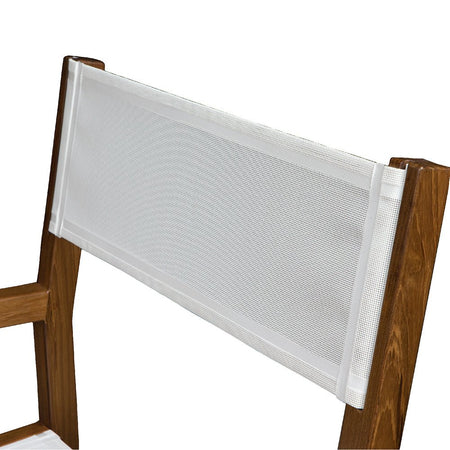 Whitecap Director's Chair w/White Batyline Fabric - Teak - Get Tight Gear
