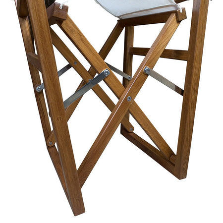 Whitecap Director's Chair w/White Batyline Fabric - Teak - Get Tight Gear