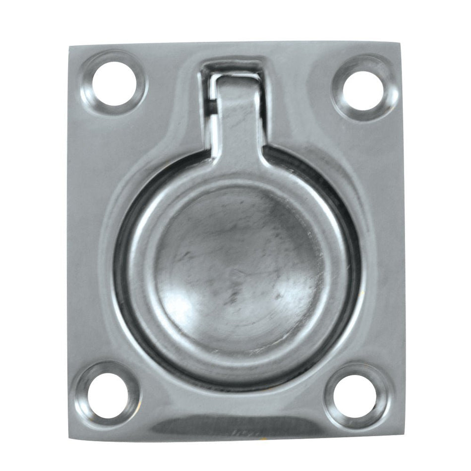 Whitecap Flush Pull Ring - CP/Brass - 1 - 1/2" x 1 - 3/4" - Get Tight Gear
